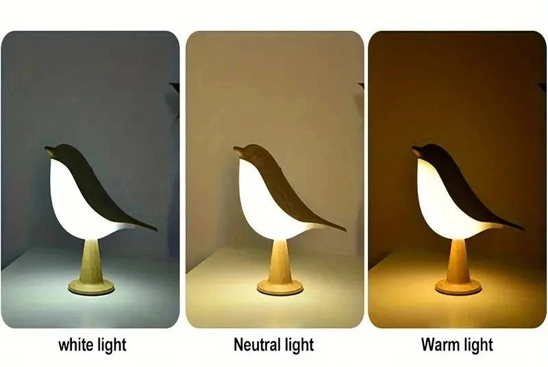 Luminária de Pássaro Decorativa Minimalista Recarregável
