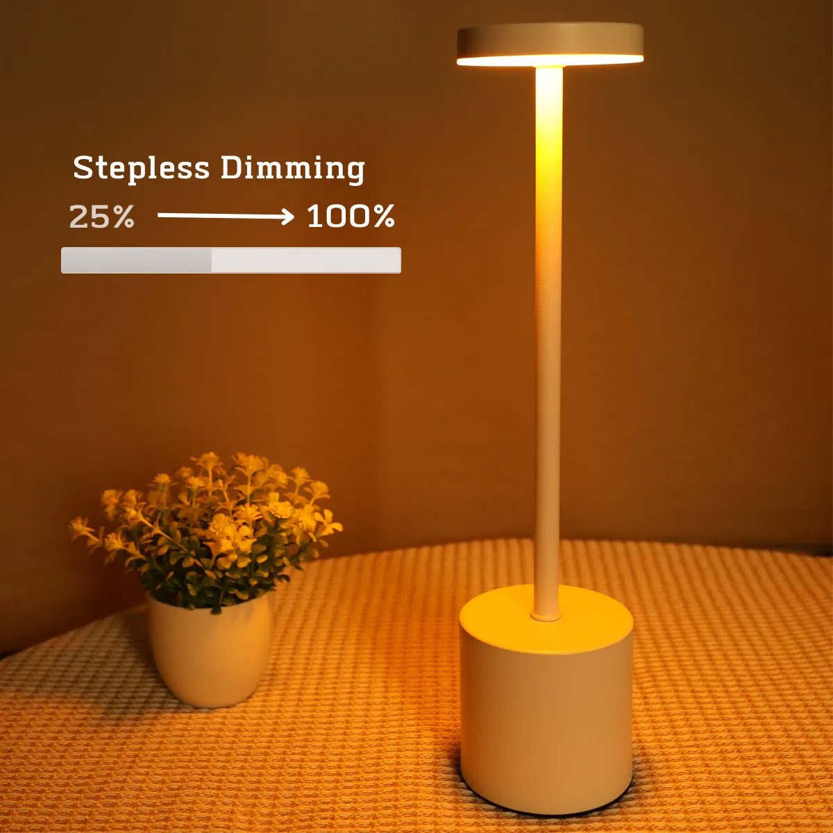 Luminária de Mesa Recarregável Sem Fio