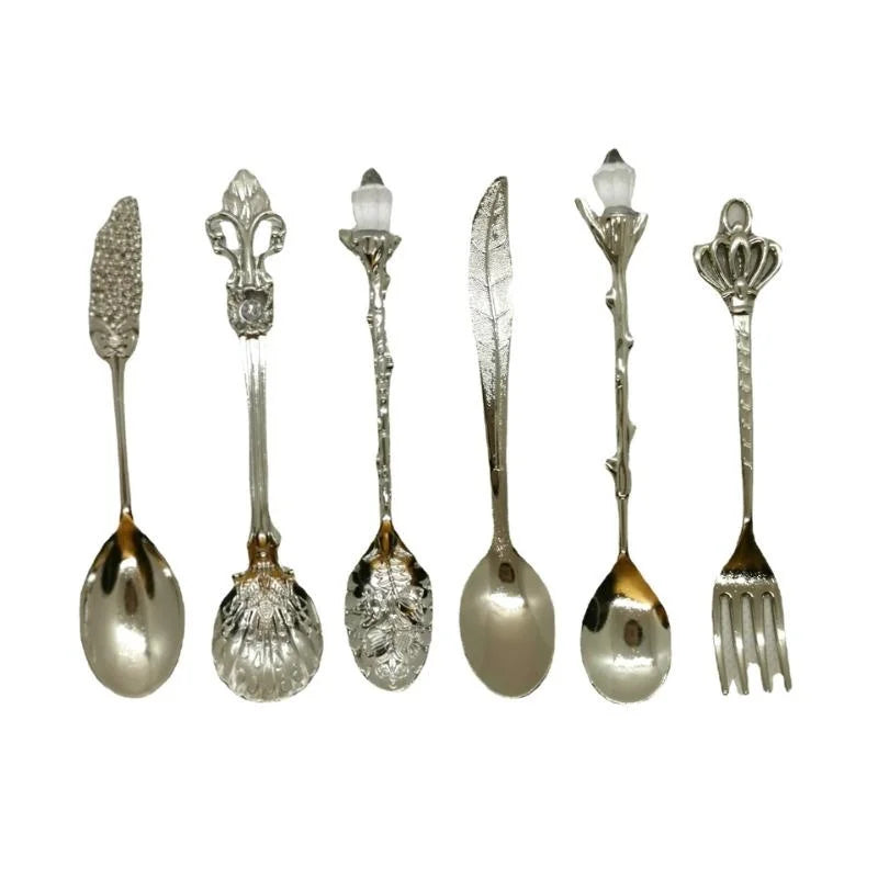 Conjunto de Colheres e Garfo Vintage - 6 Peças
