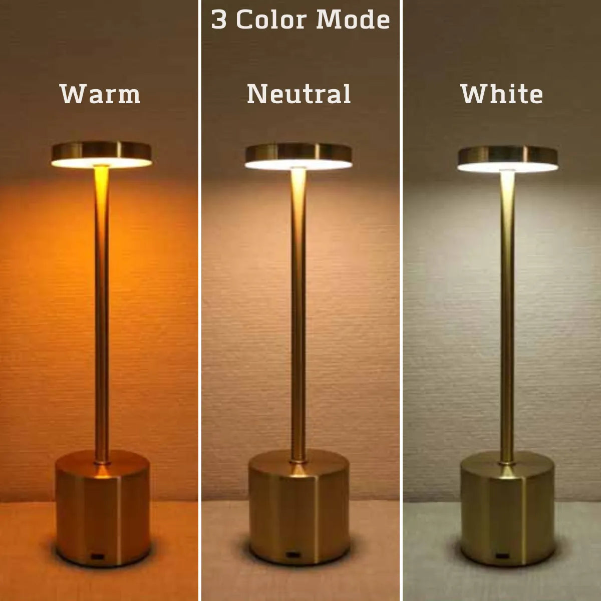 Luminária de Mesa Recarregável Sem Fio