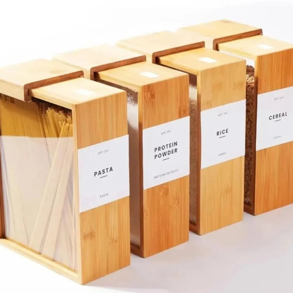 Organizador de Alimentos em Bambu – 2 Litros