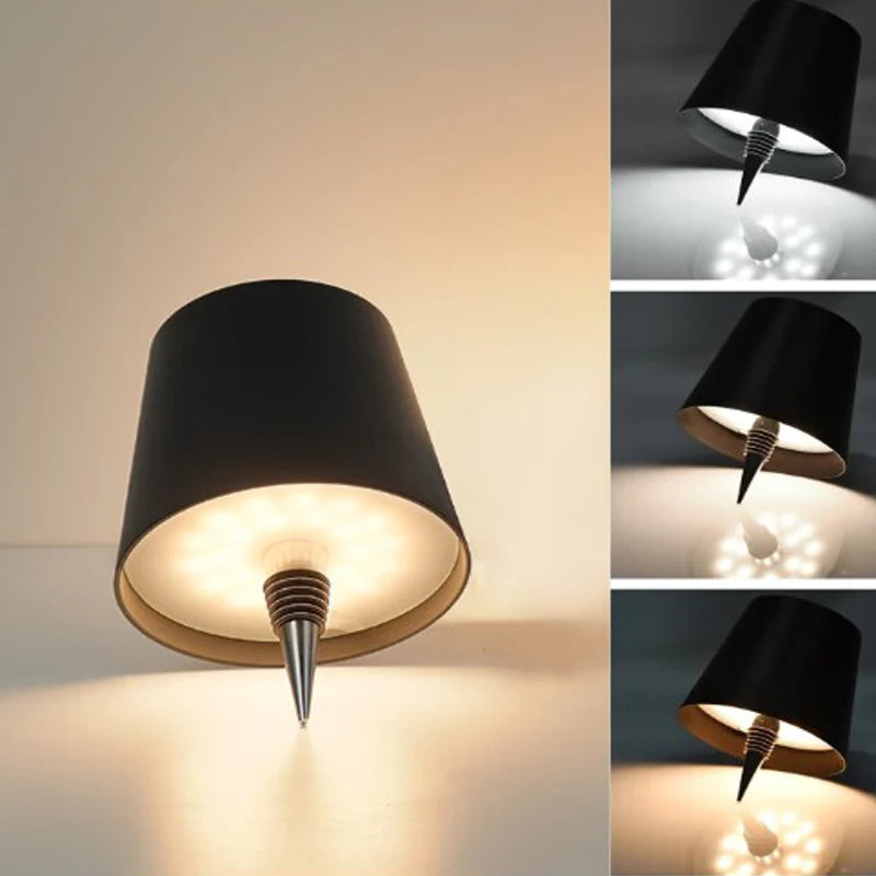 Luminária Abajur de LED Recarregável para Garrafas