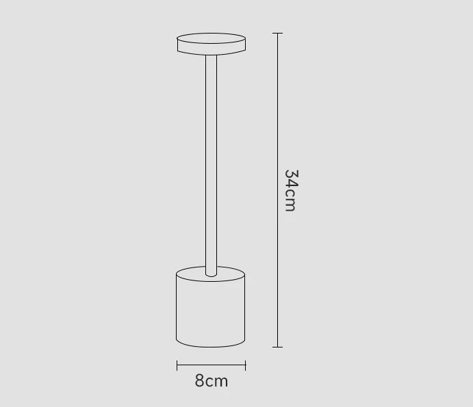 Luminária de Mesa Recarregável Sem Fio