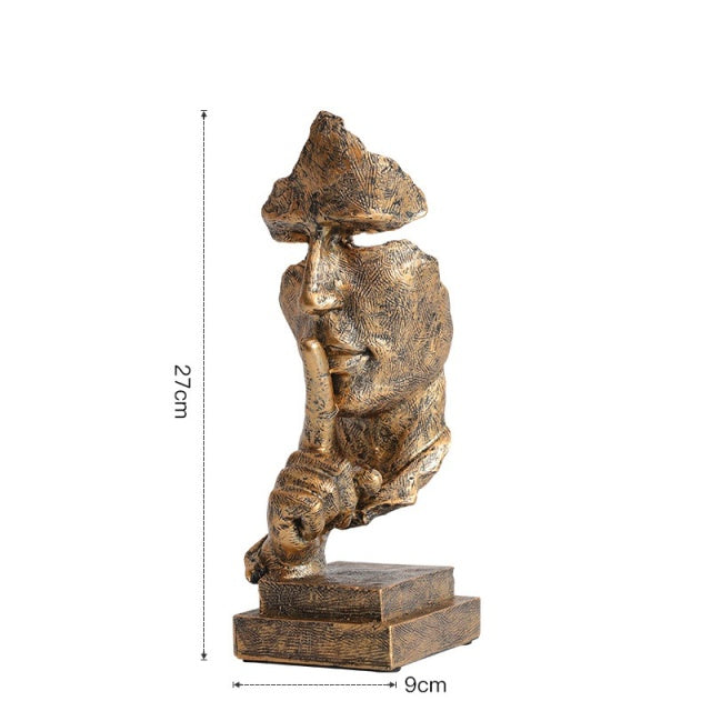 Estátua em Resina “O Silêncio é Ouro!”