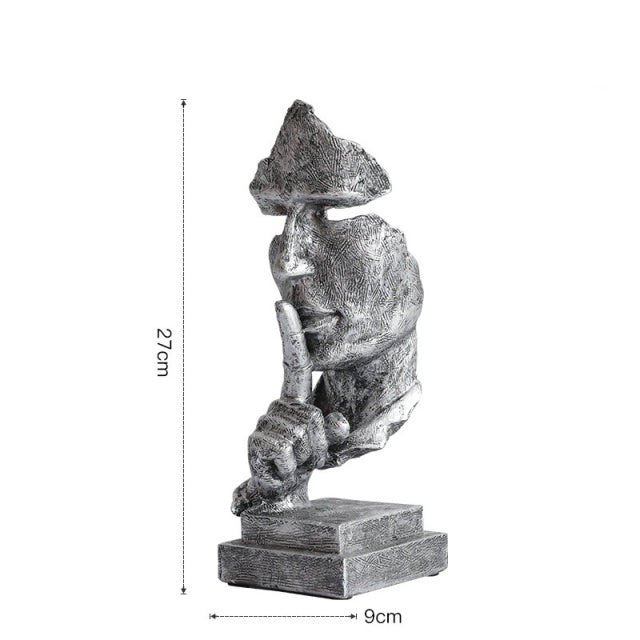 Estátua em Resina “O Silêncio é Ouro!”