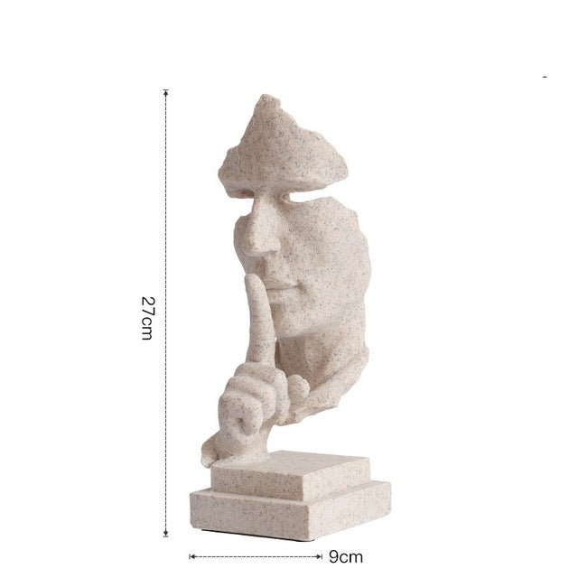 Estátua em Resina “O Silêncio é Ouro!”