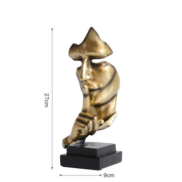 Estátua em Resina “O Silêncio é Ouro!”
