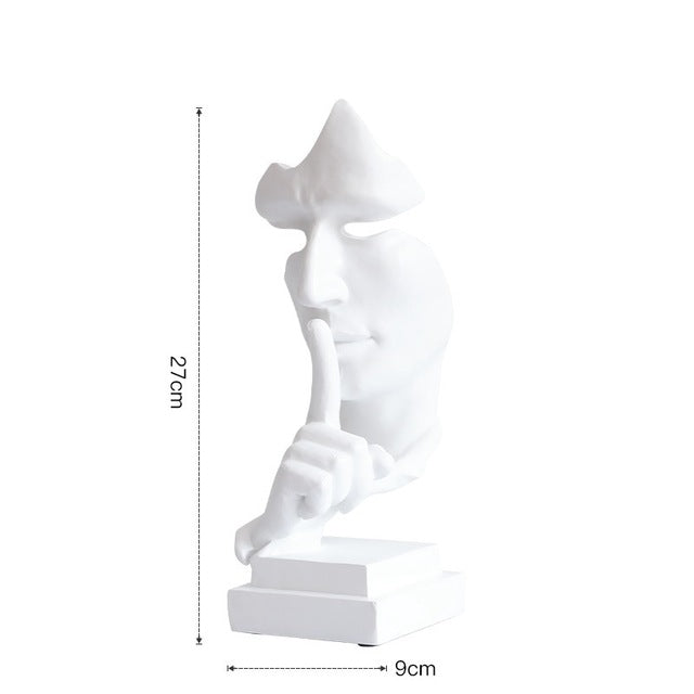 Estátua em Resina “O Silêncio é Ouro!”