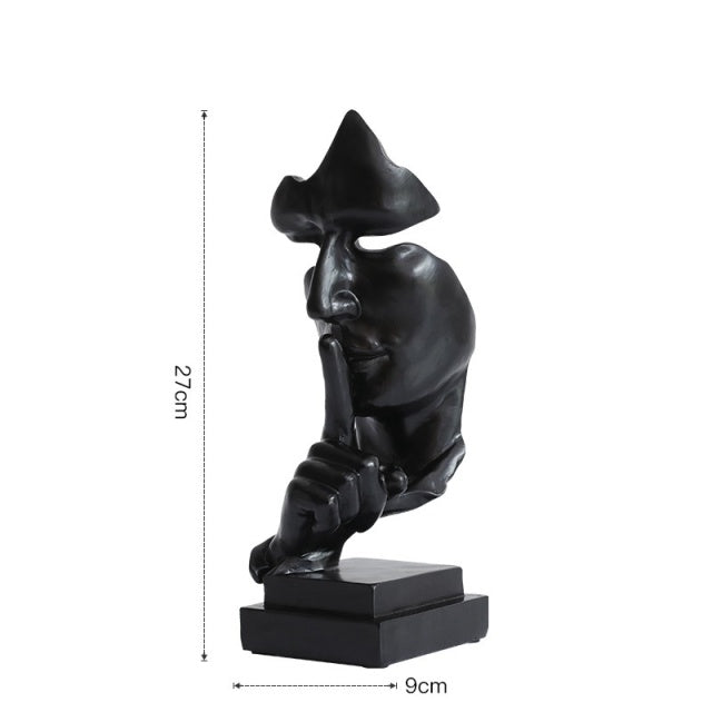 Estátua em Resina “O Silêncio é Ouro!”