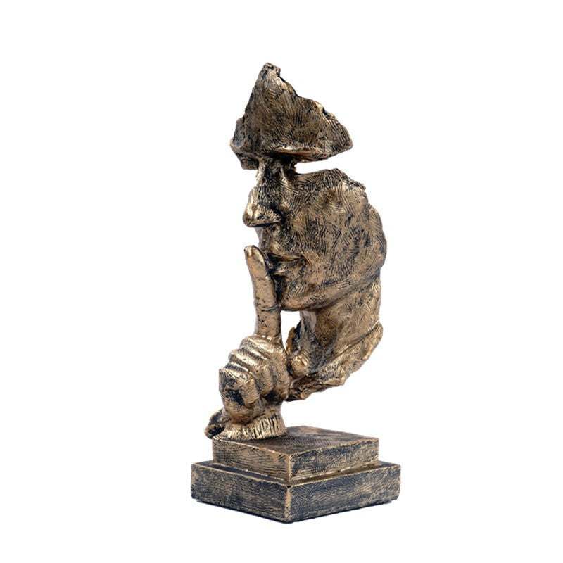 Estátua em Resina “O Silêncio é Ouro!”