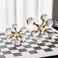 Escultura Decorativa Molecular em Cristal e Metal
