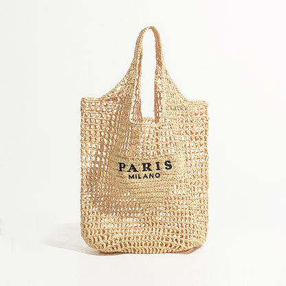 Bolsa de Palha em Crochê Paris Milano