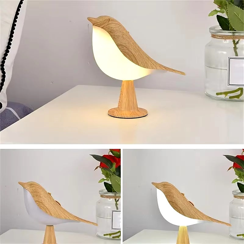 Luminária de Pássaro Decorativa Minimalista Recarregável