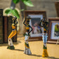 Conjunto de Esculturas Africanas - 3 Peças